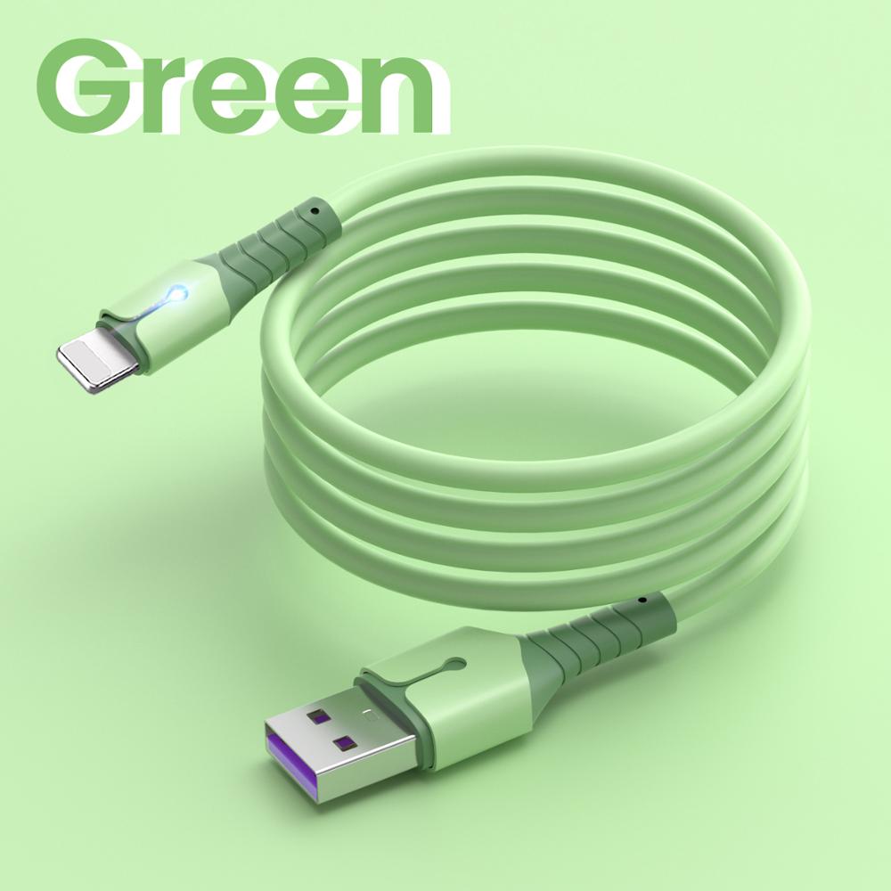 Cabo de dados USB para iPhone 14 13 12 Mini Pro Max X XR 11 8 7 6s Cabo de carregamento de silicone líquido Cabo de dados USB Cabo carregador de telefone