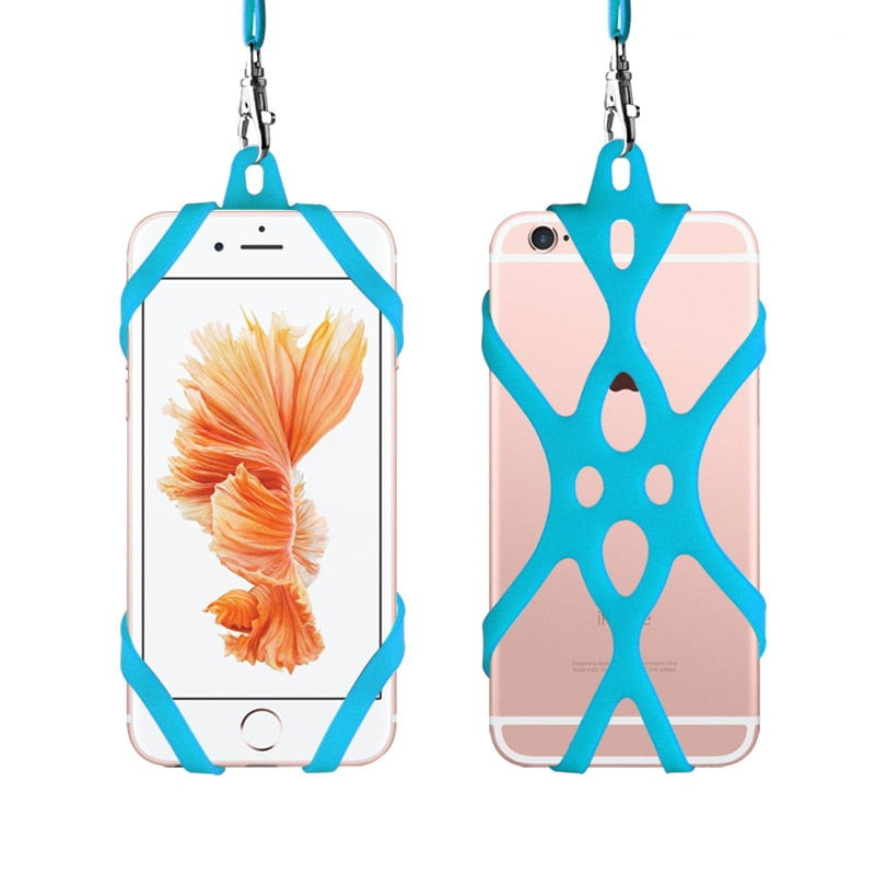 Correia para celular universal para esportes Corda de silicone para pescoço Correia para celular Anti-perda Corrente para pescoço Acessórios para corrente