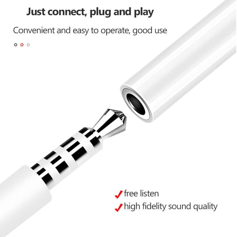 Adaptador AUX de 8 pinos para 3,5 mm para iPhone 14 13 12 11 Pro Max Mini XS XR X Iluminação para conector de fone de ouvido de 3,5 mm