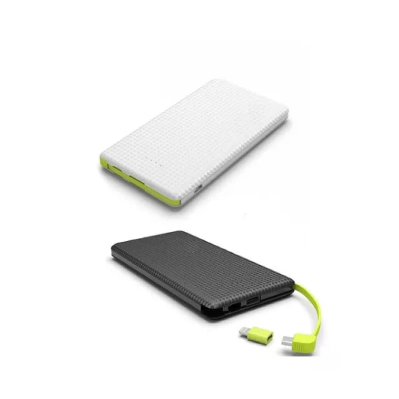 Carregador Portátil 10000 Mah 951 Power Bank branco e preto