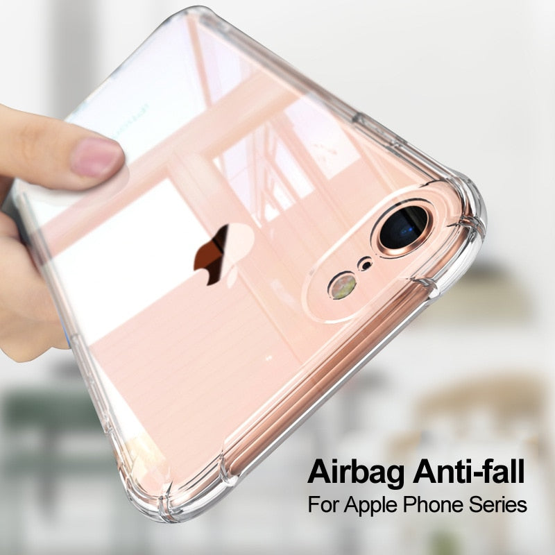 Capa de silicone tpu macio, capinha de celular à prova de choque transparente
