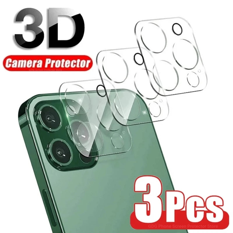 Protetores de vidro para câmera traseira 3D HD para iPhone 13 11 12 Pro Max 13 Mini película protetora de vidro para iPhone 14 13 PRO MAX XS XR