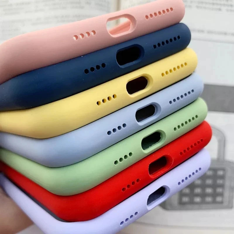 Capa de silicone original de luxo para Apple iCapa para iPhone 11 12 13 14 Pro Max Capa oficial para iPhone 13 12 Mini X XS XR 13 14 Pro Cover