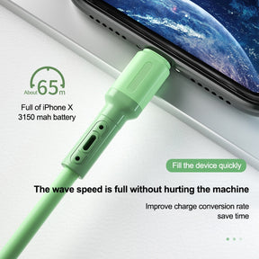 Cabo USB para iPhone 14 13 12 11 Pro Max XR XS 8 7 6s 5s Carregador de Dados Rápido Carregador Cabo de Fio USB Cabo de Silicone Líquido 1/1,5/2M