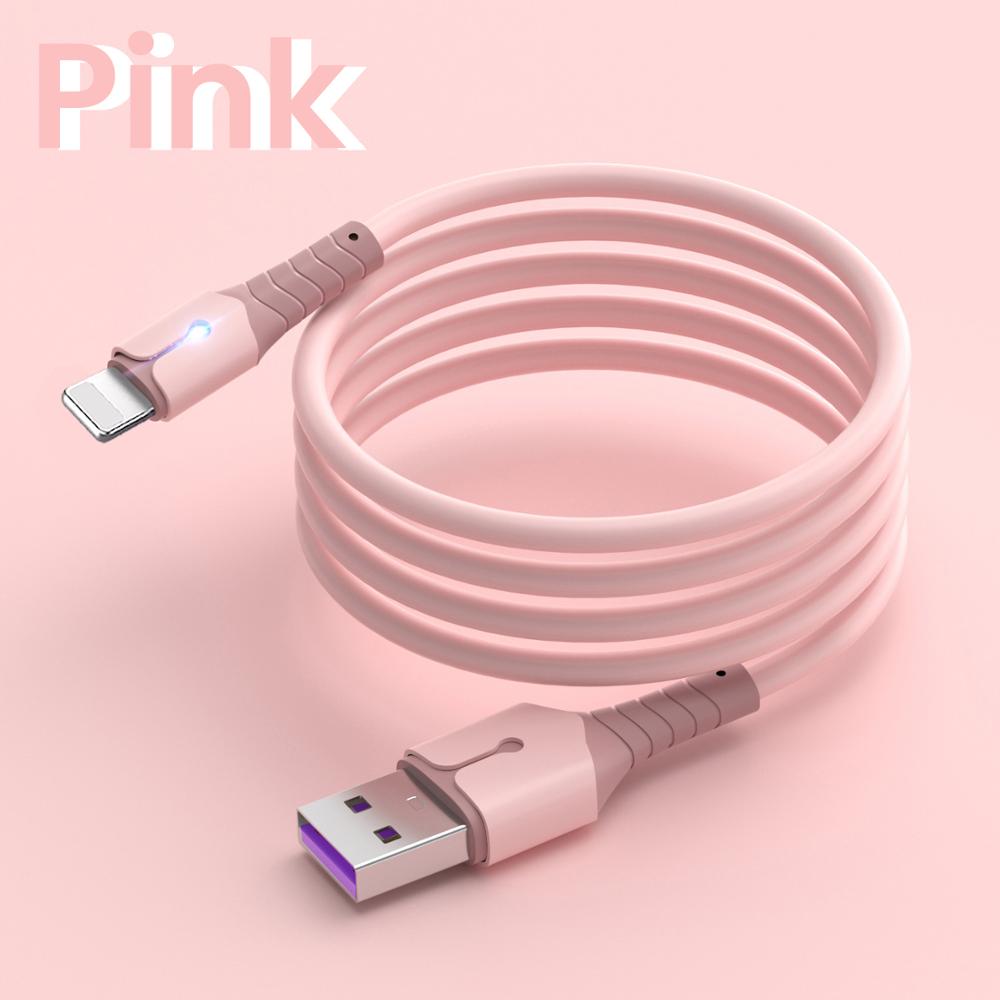 Cabo de dados USB para iPhone 14 13 12 Mini Pro Max X XR 11 8 7 6s Cabo de carregamento de silicone líquido Cabo de dados USB Cabo carregador de telefone