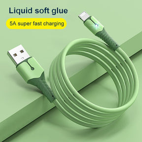 Cabo de dados USB para iPhone 14 13 12 Mini Pro Max X XR 11 8 7 6s Cabo de carregamento de silicone líquido Cabo de dados USB Cabo carregador de telefone