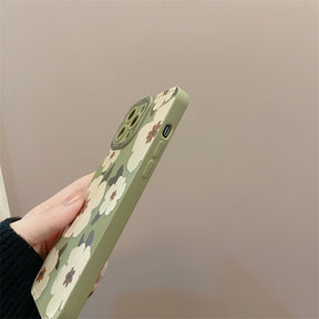 Capas com estampa de flores para iPhone Silicone de luxo