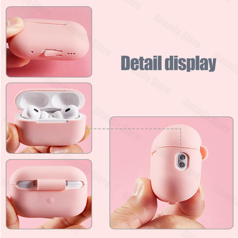 Capa de silicone líquido para AirPods Pro 2 capa para AirPods 3 Pro 2 capa de fone de ouvido macia protetora para AirPod Pro 2 Pro2 capa