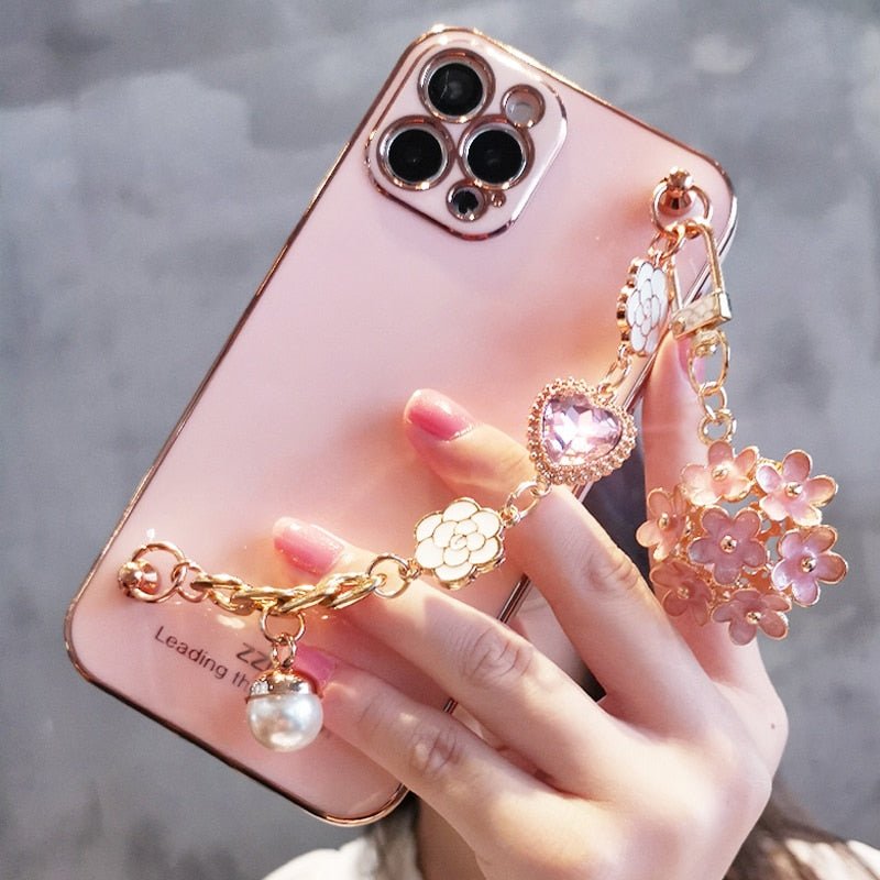 Capinha Luxury Glitter com Pingente