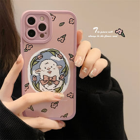 Capas com estampa de flores para iPhone Silicone de luxo