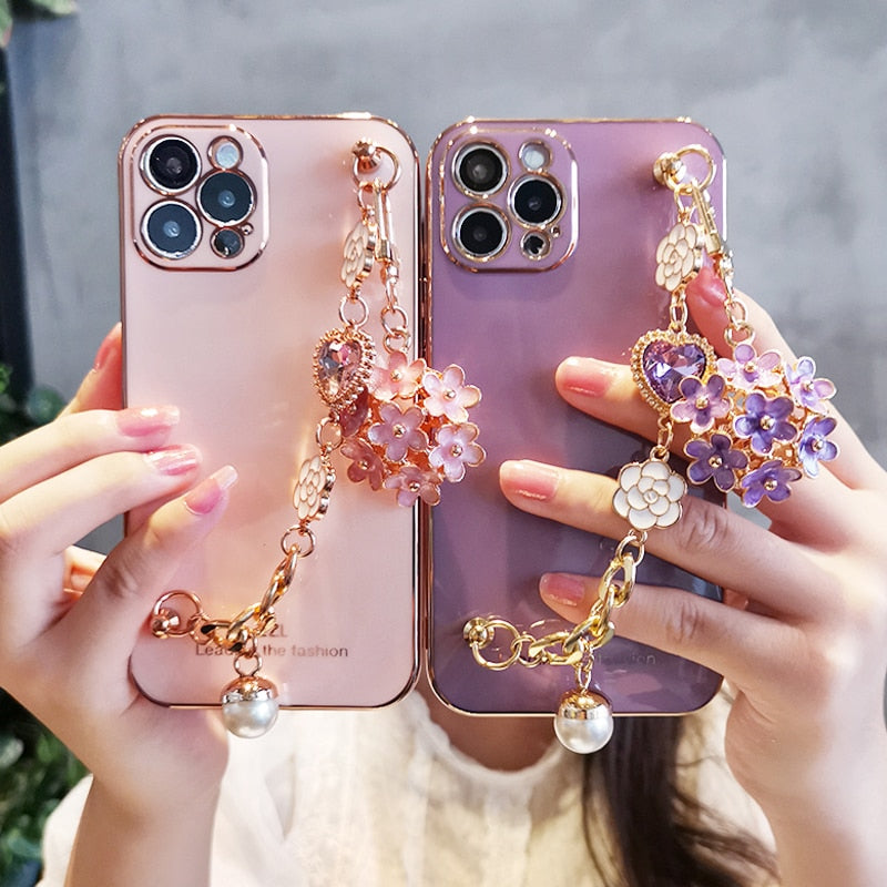 Capinha Luxury Glitter com Pingente